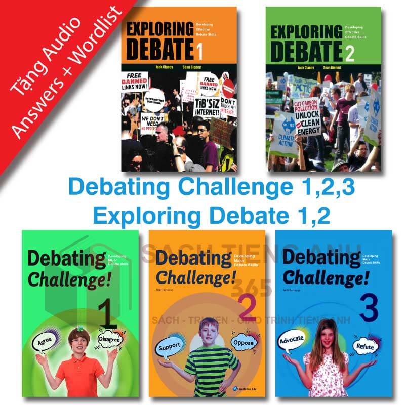 Bộ Full 3 cuốn Debating Challenge 1, 2, 3 Hội phụ huynh trường Newton